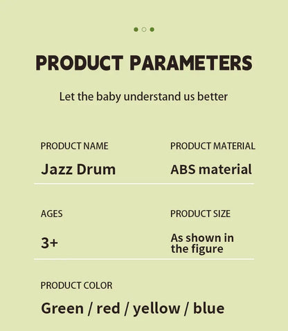 Drums, Jazz Drums, Music Enlightenment for Children and Babies, Toys, Imitation Musical Instruments, Beginners Practicing Music