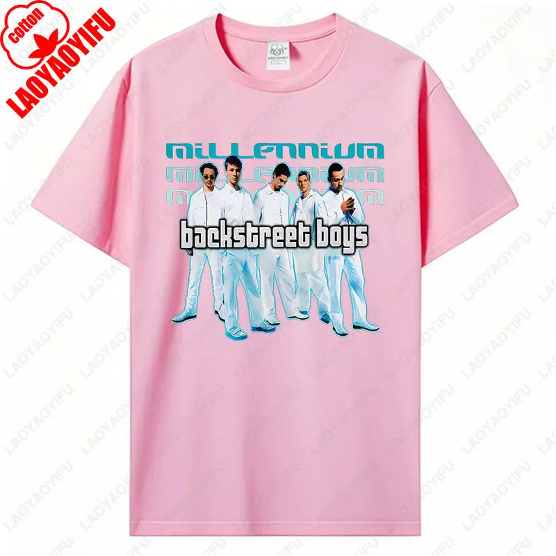 Backstreet Boys Millennium Tour Music Vintage Tshirt Men Women Hipster Popular Tops Summer Fashion Streetwear Unisex Tees Gift
