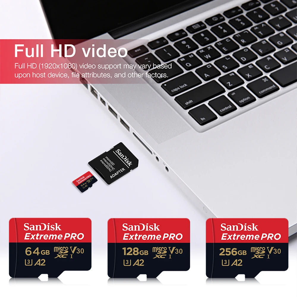 Original Sandisk Memory Card 256GB 128GB 64GB 32GB TF Micro SD Card Class 10 UHS-1 Flash Card Memory MicroSD for Smartphone PC