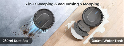 Vastorm E2 Robot Vacuum Cleaner 3-in-1 Floor Mop 5000Pa Powerful Suction with Auto-Charging Alexa/WiFi/App Control for Pet Hair Floors Cleaning