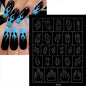24-Design Airbrush Stencil Nail Stickers 1Pcs Butterfly/Heart/French Line Nail Decal Adhesived DIY Nail Template Airbrush Slider