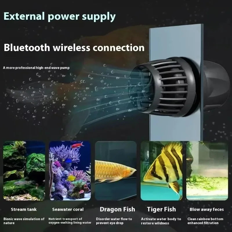 Jecod/Jebao New Cordless DMP-10M/20M-30/40M WiFi Bluetooth App Control Freshwater Saltwater Fish Tank Aquarium Wavemaker Pump