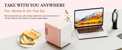 Skincare Fridge With Dimmable LED Light Mirror 4L Makeup Mini Fridge for Bedroom, Car, Office Portable Small Refrigerator