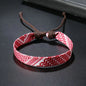1/4/12Pcs Arabic Scarf Style Woven Bracelet For Women Men Handmade Ethnic Wave Dot Colored Wrap Bracelets Couple Jewelry Gifts
