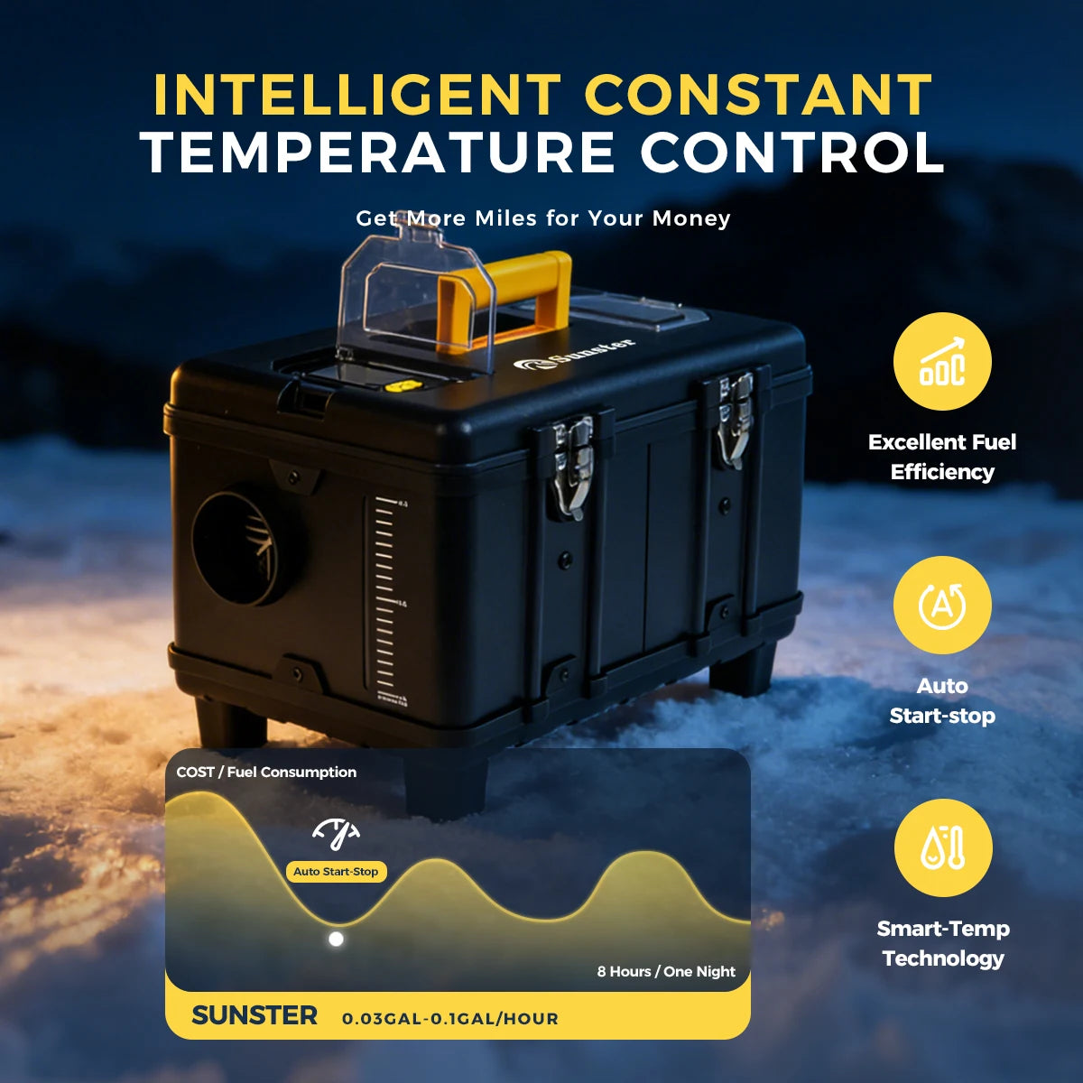 TB10 8KW Car Heater 12V/24V/220V Diesel Air Heater With Bluetooth APP/Remote Control/Turbo Heat Mode For Camping Garage Truck RV