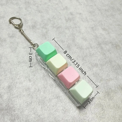 Keys Button Keycap Fidget Keychain Finger Keyboard Caps Toy Decompression Keychain Stress Relief Gadget Pass The Time for Adult
