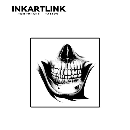 Skull Temporary Tattoo,Lasts To 15 Days New Technology Magic Waterproof Semi Permanent Sticker.