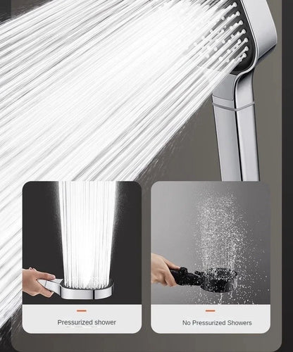 13CM Large Panel Shower 3 Modes Shower Head High Pressure Water Massage Shower Head Set with Cartridge Bathroom Accessories
