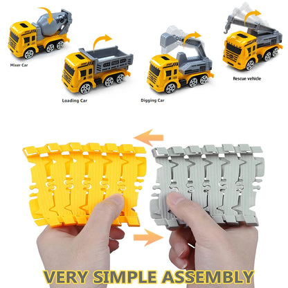 Space Track Toys Magic Climbing Electric Engineering Race Car Toy Bendable Flexible Race Track Cars Train Toy For Kid Gift