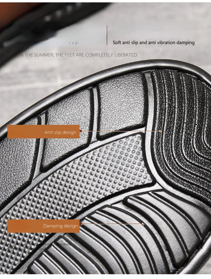 Brand Men's Sandals Summer Soft soled Anti slip Beach Shoes Male  Outdoor comfortable Men slippers Luxury High Quality sandalias