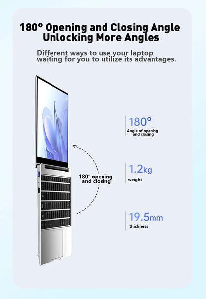 LENO 14.1"Laptop  Windows 11 16GB RAM 2TB SSD Intel N3700 Ultra Slim Notebook Gamer 1920*1080  Display Office Study Computer PC