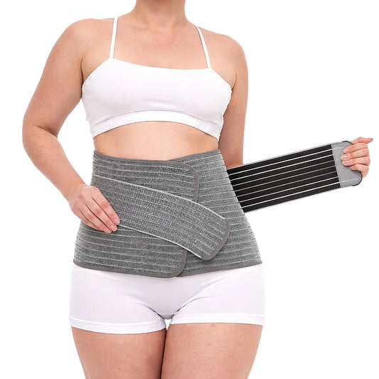 Sunveno Postpartum Belly Band Girdle for Postnatal Adjustable Belly Wrap C-section Recovery Binder Abdominal Support 