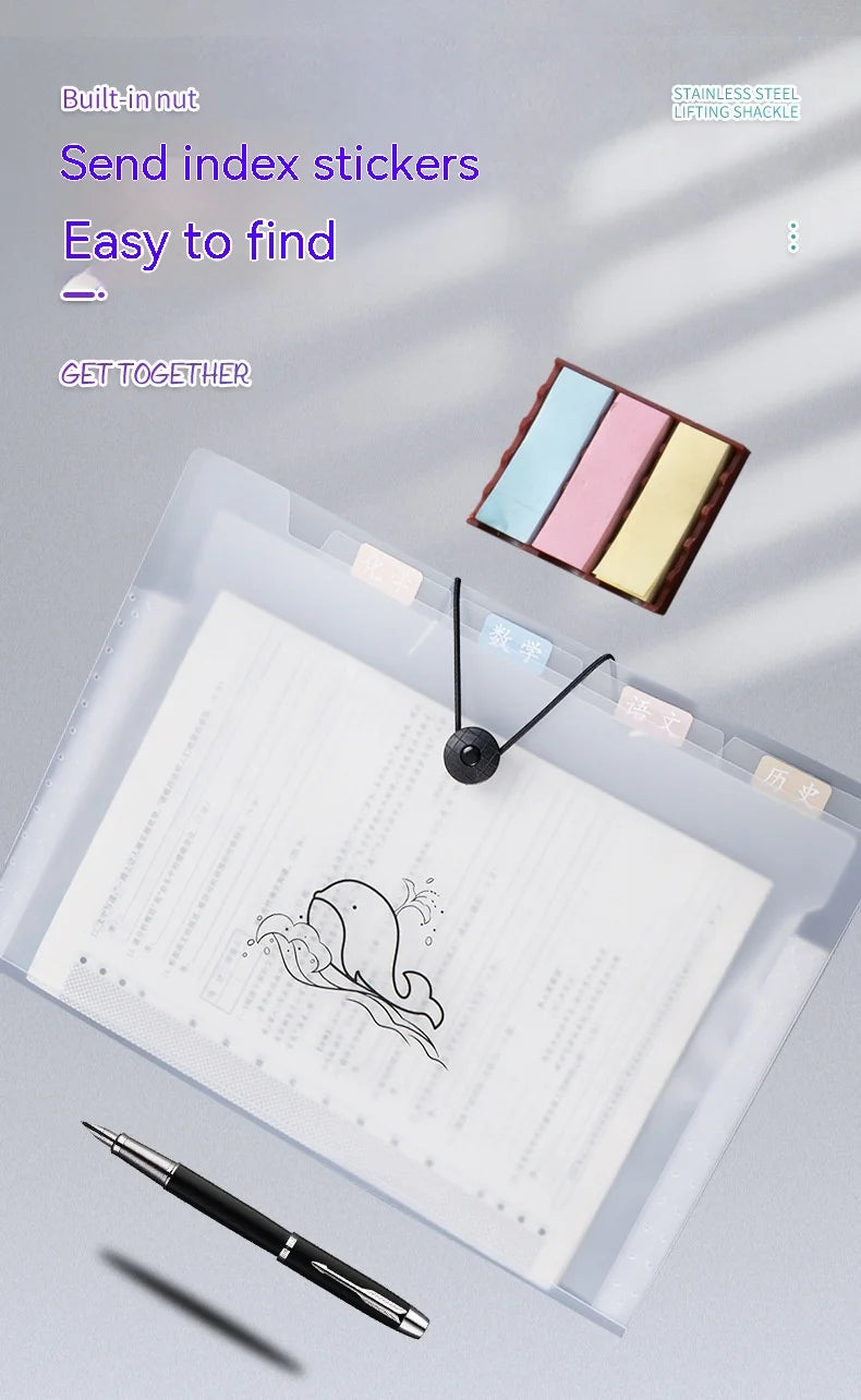 A4 folder Organ bag Test paper storage bag Archive folder Multilayer subject classification file bag
