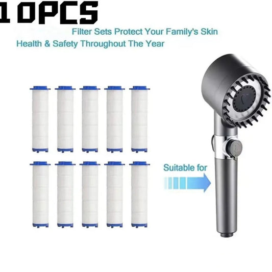 10Pcs Replacement Shower Filter for Held Showerhead - High Output Shower Water Filter to Remove Chlorine Fluoride and Hard Water