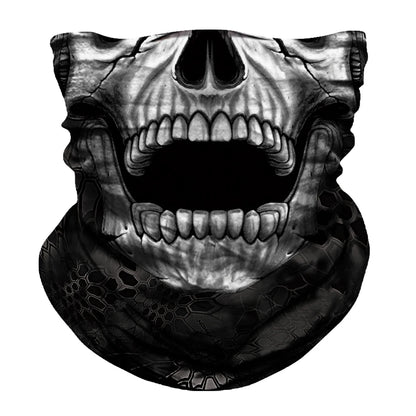 Seamless Snood Bandana Multifunctional Headwear Outdoor Sports Sun Protection Cycling Scarf Fishing Halloween Unisex Neck Mask