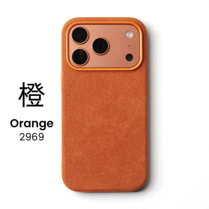 for ALCANTARA Case for iPhone 18 17 16 15 Pro Max Supercar Same Suede Leather Compatible with MagSafe Business Luxury Cover