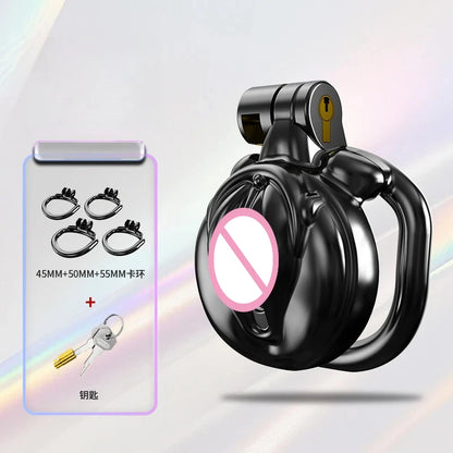 New Sissy Simulation Vagina Chastity Cock Cage Sex Toy with 4 Size Cock Ring Bdsm Penis Urethral Lock Adult Toy for Men