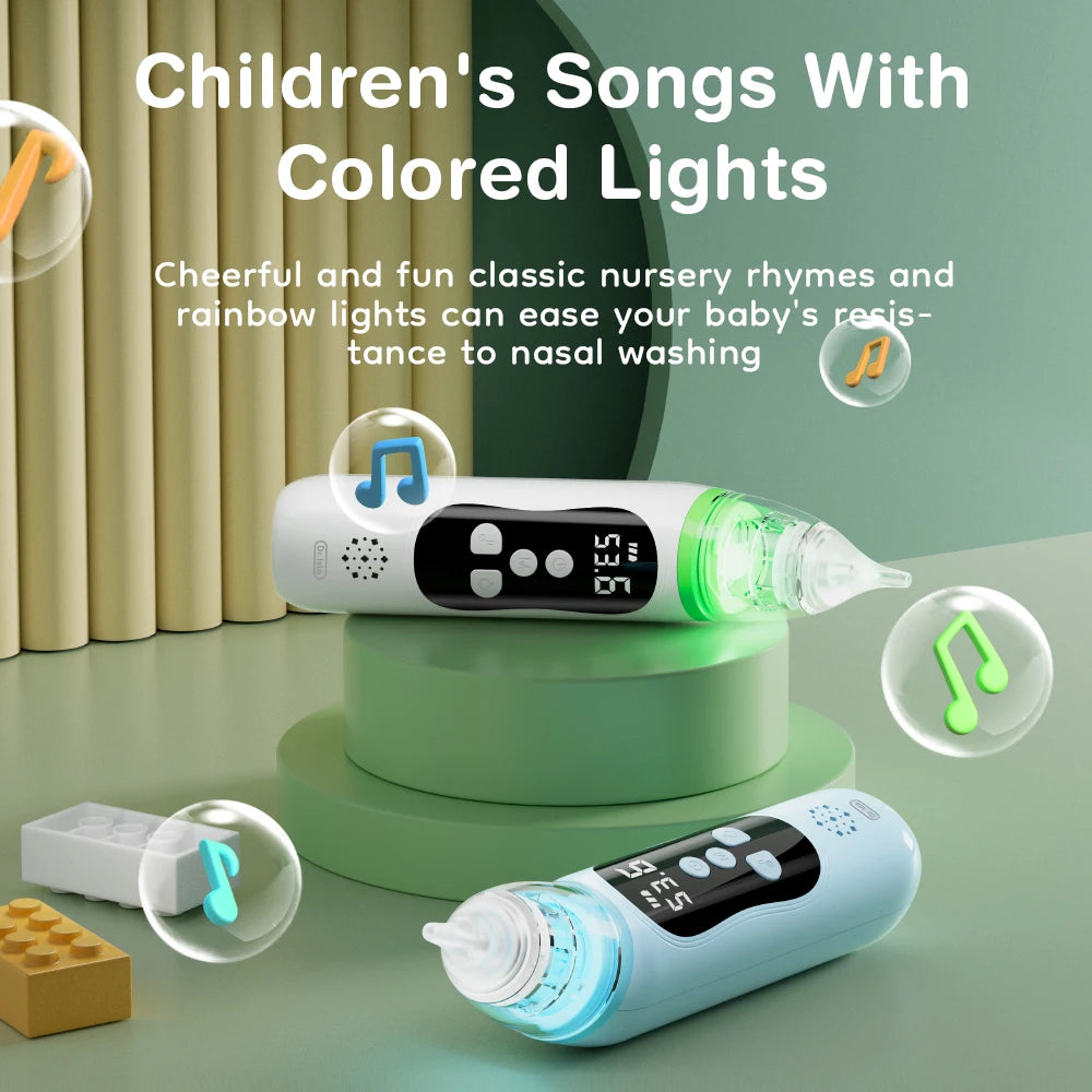 MAMIJOY  Electric Nasal Absorber Silent Baby Obstruction Rhinitis Cleaner Nasal Aspirator Nasal Mucus Cleaning Tool Fro Newborn