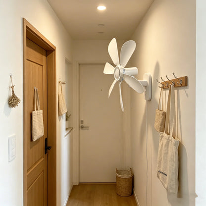 16.5-Inch Wall Mount Fan with Remote and Timer Small 5V USB Fan with Powerful 4 Speeds Quiet Corner Fans for Bedroom Kitchens
