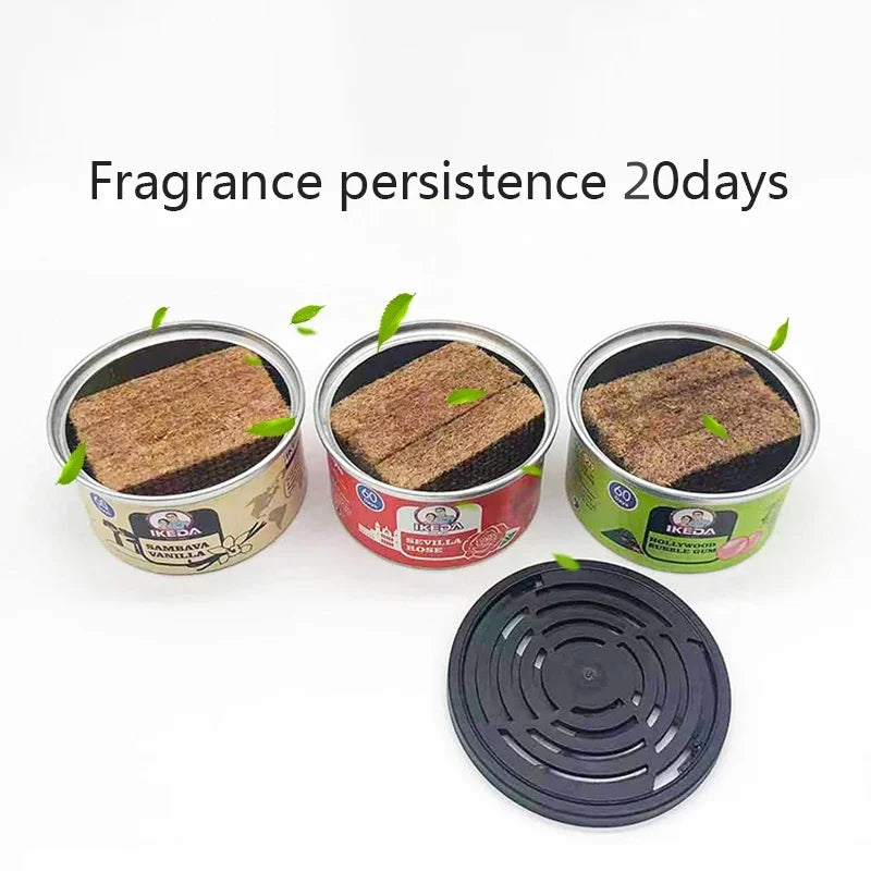 Car Air Freshener: 12 Kinds Scent | Organic Cans | Odor Eliminator Essential | Long-Lasting | Strong Fragrance | For Home