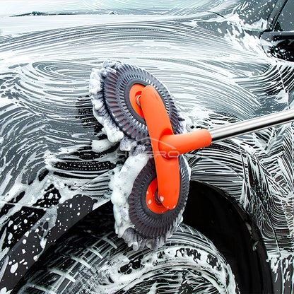 1X Car Cleaning Wash Multipurpose Kit Microfiber Brush Mop Sponge Wipe Auto Home Tools Universal Clean Accessories Yellow Gray
