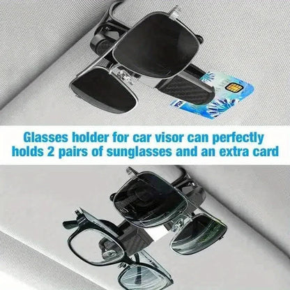 Car Glasses Case Auto Sun Visor Glasses Holder Sunglasses Clip Card Holder Eyeglasses Accessories Car Accessories Interior