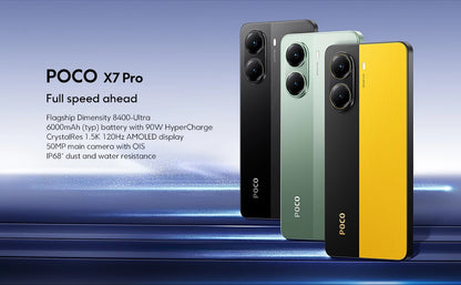 POCO X7 Pro 5G NFC 256GB 12GB 512GB Dimensity 8400-Ultra 6.67" 120Hz Display 6000mAh 5G NFC