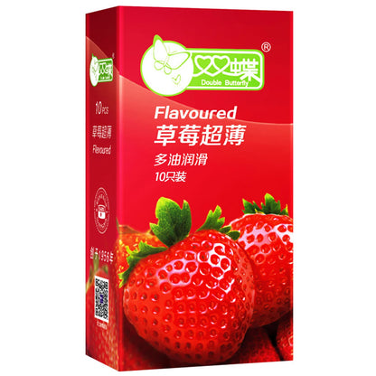 Fruit Flavor Condom 10pcs Ultra Thin Penis Sleeves Adult Sex Toys For Men Watermelon Stimulation Condom Erotic Products Sex Shop