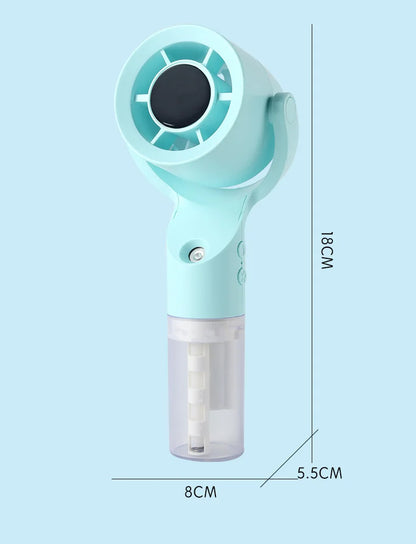 2026 Portable Handheld Spray Fan,Water Spray Mist Fan,Student Dormitory Mini Fan,Summer Supplies, Cooling Tools Outdoor Fan