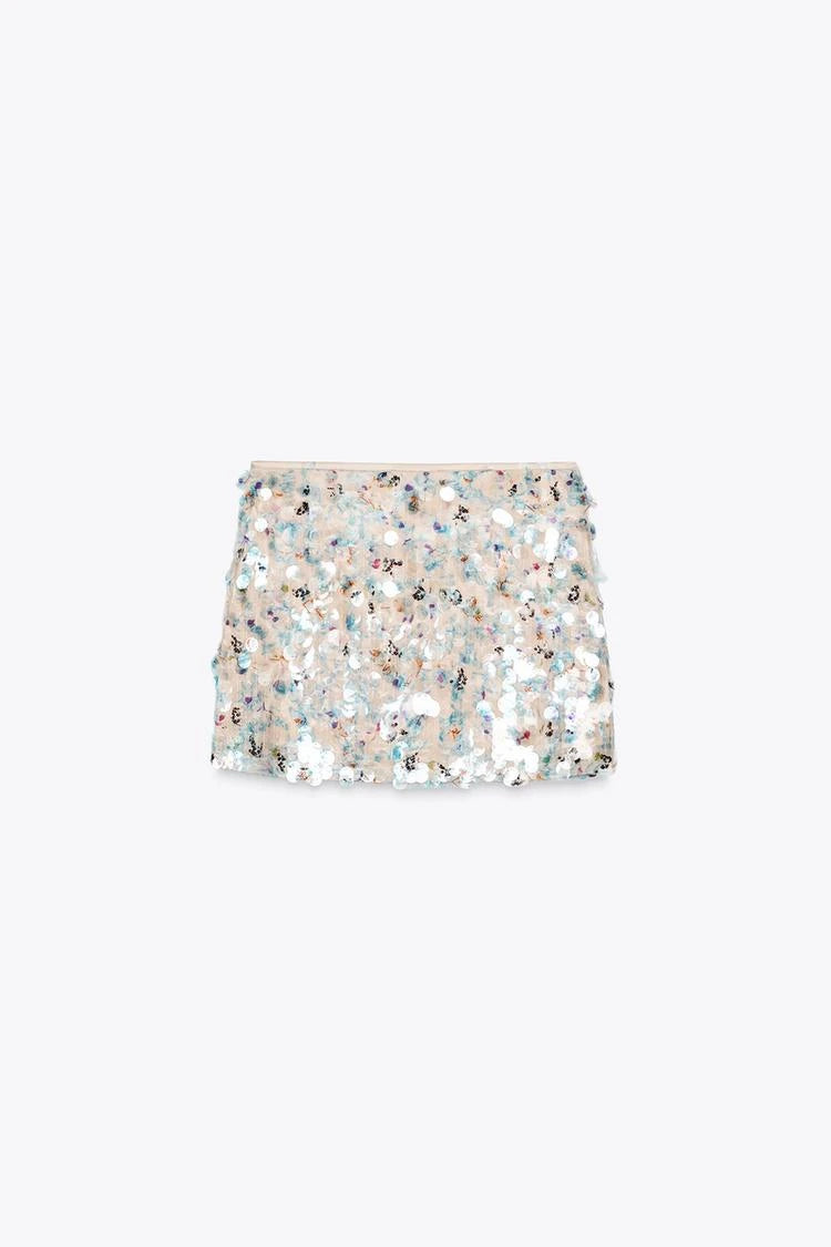 Summer New Women's Design  ort  Skirt with Inner  Bead Decoration Casual Sle Polyester Fiber Knitted A-Line...