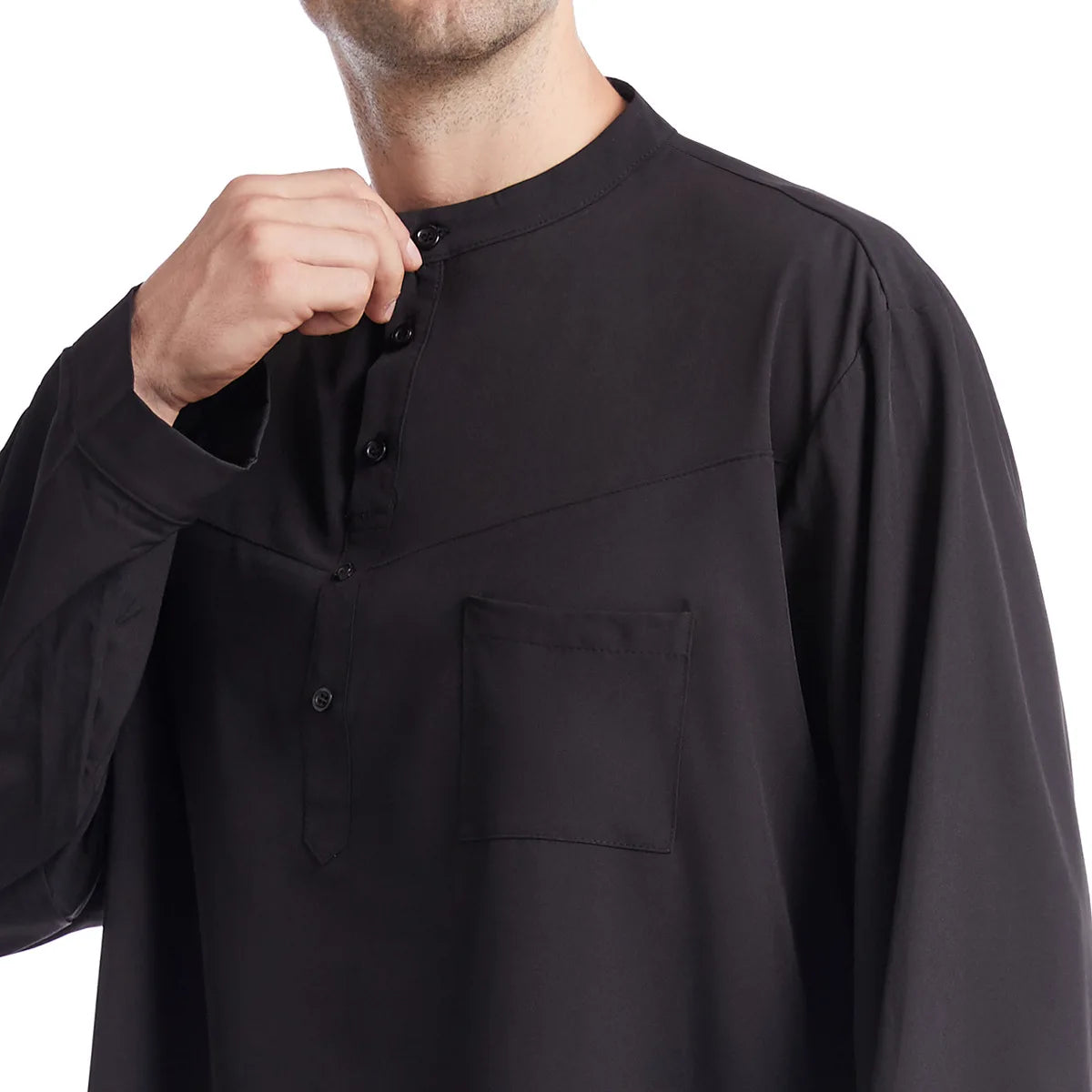 Muslim Men Jubba Thobe 2 Pice Set Top with Pant Mens Abaya Long Islamic Eid 2025 Ramadan Long Robe Saudi Wear Caftan Dubai Arab