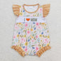 Wholesale Baby Girl Newborn Birthday Balloons Romper Bubble Embroidery Pink Plaid Bows Jumpsuit Kids Toddler Summer Clothes