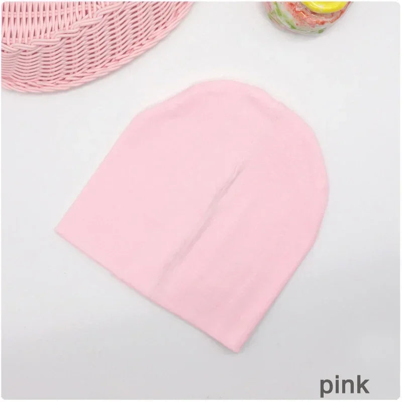 6M-3Y Baby Knitted Hat Scarf Set Solid Color Cotton Hip Hop Beanie Warm Toddler Cap for Boys Girls Spring Autumn Winter
