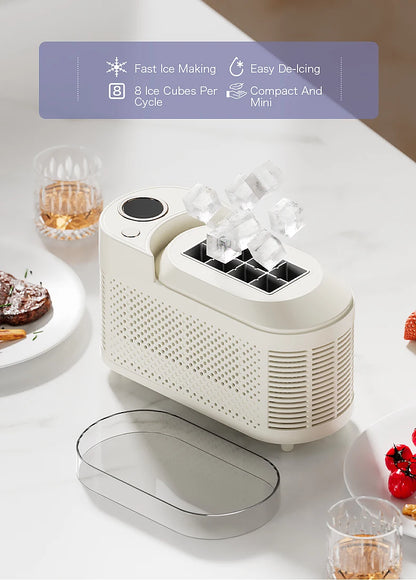 Electric Small Ice Maker Home Dormitory Office Camping Ice Automatic Ice Making Box Ice Machine Home Car Dual Use 12/110/220V