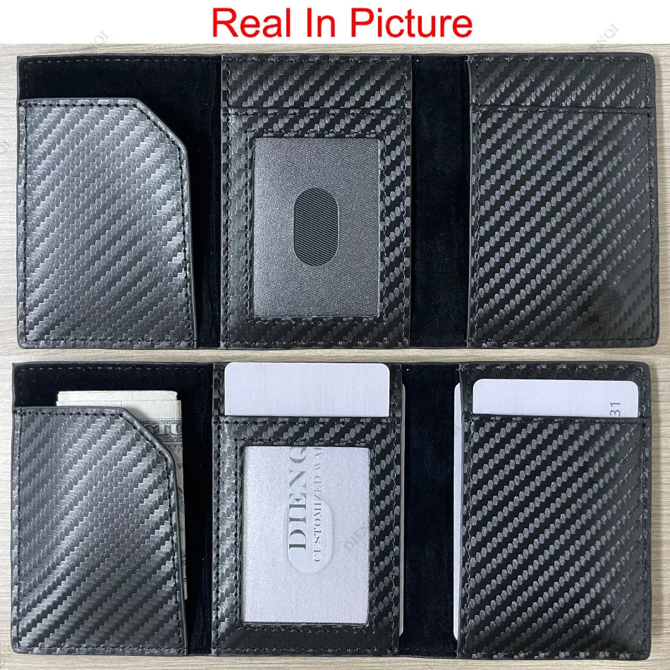 Rfid Wallet Credit Card Holder Luxury Business ID Holder Card Slim Pop Up Metal Minimalist Purse Smart Money Bags with Zipper