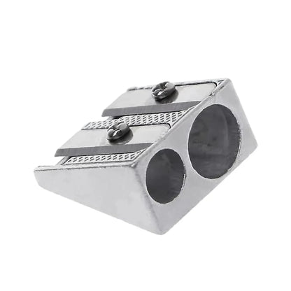 1/10/20Pcs Silver Aluminum Alloy Pencil Sharpener 2-Hole Magnesium Wedge Profile Metal Pen Sharpener for Office School Supplies
