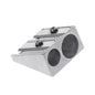 1/10/20Pcs Silver Aluminum Alloy Pencil Sharpener 2-Hole Magnesium Wedge Profile Metal Pen Sharpener for Office School Supplies