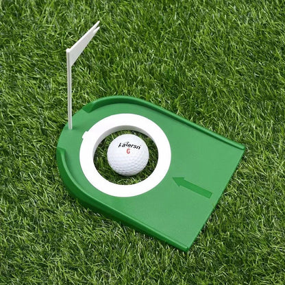 New Mini Golf Putting Plate with Hole Flag Indoor Outdoor Portable Golf  Putting Aid Training Practice Home Yard Golf Tool