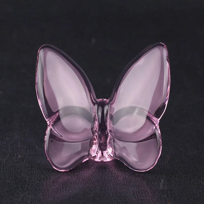 Crystal Papillon Butterfly Wings Fluttering Glass Lucky Butterfly Ornaments Home Decoration Crafts Accessories Birthday Gift