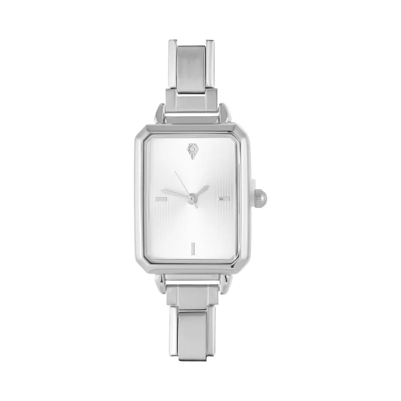 Fashion Colorful Dial Square Stainless Steel Women Watch Head Fit 9mm Bracelet For Party Friend Wife Birthday Jewelry Gifts