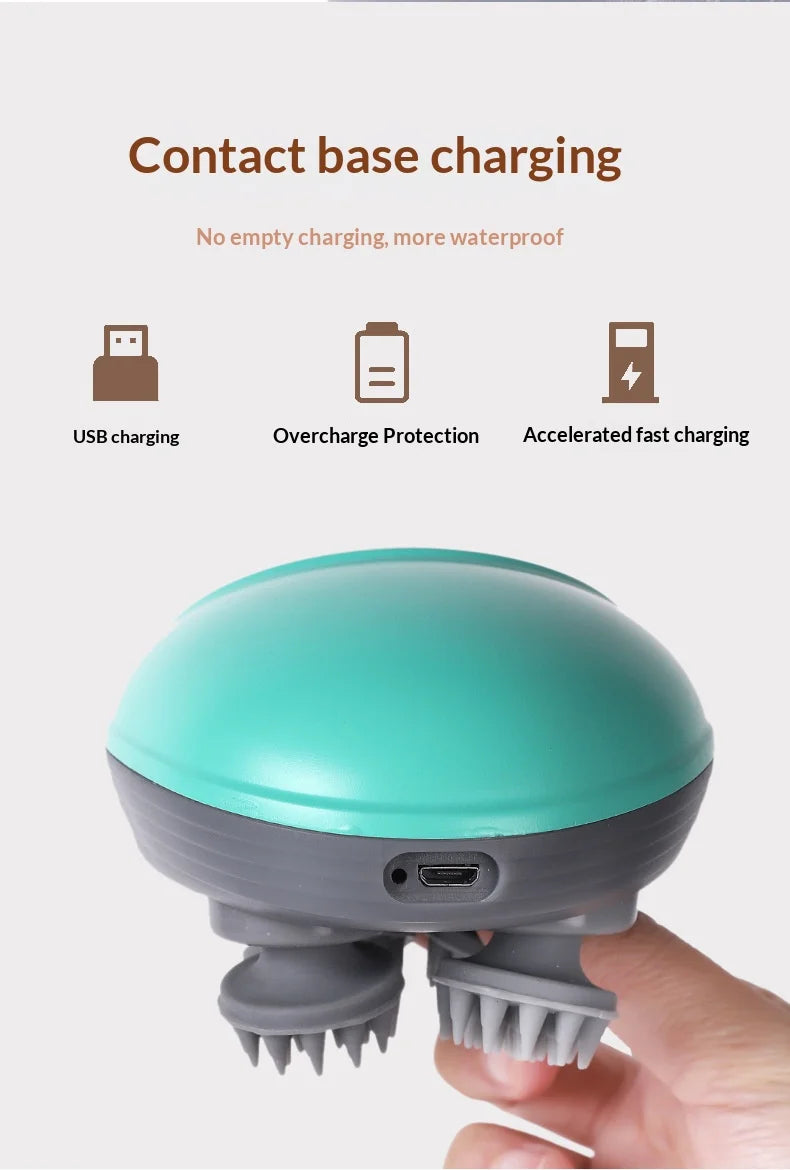 Electric Scalp Head Massager Kneading Vibrating Device Health Shoulder Neck Leg Arm Deep Tissue Massage Cat Pet Massager