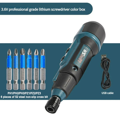 2Nm 3.6V 200r/min Electric Screwdriver Small Wireless Screwdriver Drill Screw Driver Set Rechargeable Electrician Screwdrivers