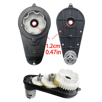 12V 24V RS550 1.2cm/0.47in Motor Gearbox for Children's Electric Ride on Toy Car,Kids Electric Car Reducer