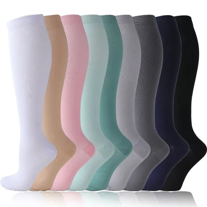 New Men Women Compression Socks for Leggings Running Marathon Pressure Soccer Adult Socks Network Red Pressure Nurse Men Socks