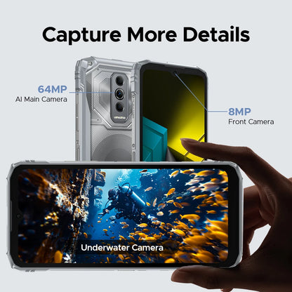 DOOGEE Blade10 Ultra Energy Rugged Phone Gemini AI 10.7mm Ultra-thin 6150mAh Battery Android 15 Widevine L1 Smartphone NFC