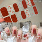 1PC Gel Nail Sticker Patch Slider Flower Gradient Color Back Glue Full Cover Waterproof Gel Nail Sticker UV Lamp Curing Manicur