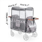 Stroller Wagon Raincover for W4 Original Lightweight Quad Stroller Raincover Compatible with WONDERFOLD W4, Windproof Protection