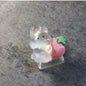 Cute Cartoon Transparent Strawberry Rabbit Keycap DIY Handmade Personalized Mechanical Keyboard Dedicated PBT Keycap