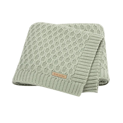 Baby Blankets Knitted Newborn Netural Breathable Month Swaddle Wrap Mat for Infant Boy Girl Crib Cellular Children 90*70cm Cover