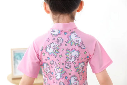 2-10T Summer Kids Boy Swimsuits Vacation Beach Pants Long sleeve Tops with Hat Toddler Sets Fashion Children Surfing Swim Suit